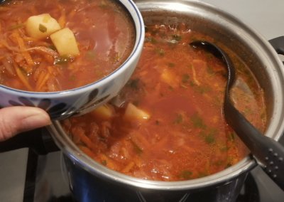 Borscht – traditional Ukrainian beetroot soup